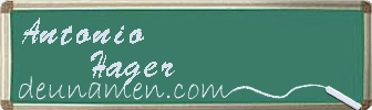 Antonio Hager Visitenkarte